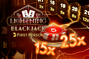 First Person Lightning Blackjack slot cover by Evolution