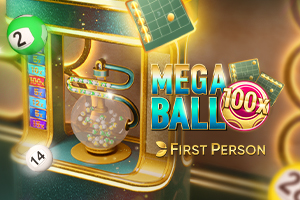 First Person Mega Ball slot cover by Evolution